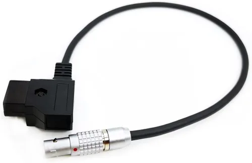 Vista 10 de Teradek SmallHD ARRI RED - Cable de alimentación flexible D-tap a 0B giratorio de 2 pines macho en ángulo recto, montaje en V dorado Dtap a tornillo