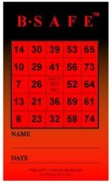 Vista 5 de B-Safe - Tarjetas de bingo de seguridad, paquete de 600 6-color safety bingo card set, Workplace safety game, Boosts engagement, Rewards employee