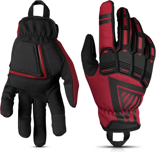 Vista 11 de Glove Station - Guantes de protección de impulso para hombre - Guantes de trabajo para pantalla táctil ideales para deportes y exteriores
