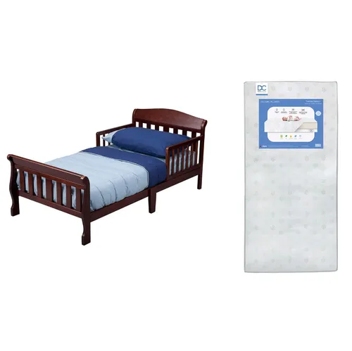 Vista 20 de Delta Children Canton - Cama para niños pequeños, albaricoque + colchón Delta Children Twinkle Galaxy de doble cara con núcleo de fibra reciclada