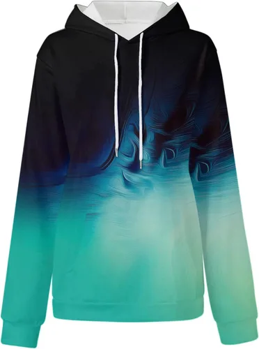 Vista 5 de Ceboyel Sudaderas de gran tamaño para mujer, teñido anudado, manga larga, sudaderas con capucha, ajuste holgado, ropa de moda para adolescentes