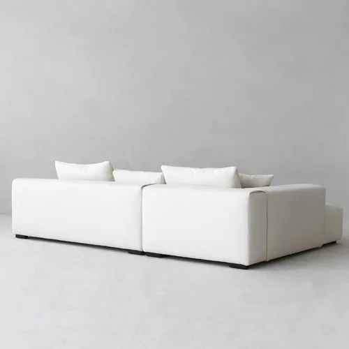 Vista 9 de Acanva Conjunto de sofá seccional modular moderno y extragrande en forma de L para sala de estar, estilo minimalista cómodo de 4 asientos, sofá