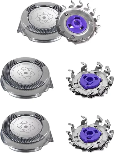 Vista 4 de 3X - Cuchilla de afeitar de repuesto para Philips Norelco 7950XL, 7800XL, 7800XLcc, 7810XL, 7380XL, 7360XL, 7350XL, 7345XL, 7340XL, 7325XL, 7315XL