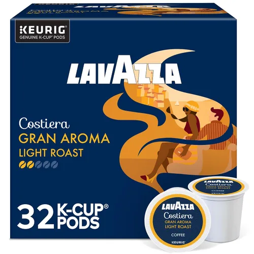 Vista 15 de Lavazza Costiera Gran Aroma, Cápsulas Keurig K-Cup de una sola porción, café tostado ligero, caja de 60 unidades (6 paquetes de 10)