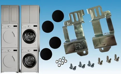 Vista 2 de Kit de apilamiento combinado de lavadora y secadora de carga frontal de 24 pulgadas de ancho, adecuado para Samsung 24 pulgadas Stacking Kit SK-DH