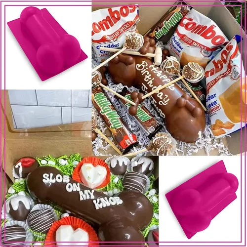 Vista 4 de Moldes para pene, molde de silicona para polla, molde de silicona para pastel de chocolate para panes caseros, pastel de carne, quiche (10 pulgadas)