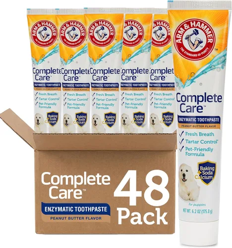 Vista 11 de Arm & Hammer Complete Care - Pasta de dientes enzimática para cachorros, sabor a mantequilla de maní, pasta de dientes enzimática para perros