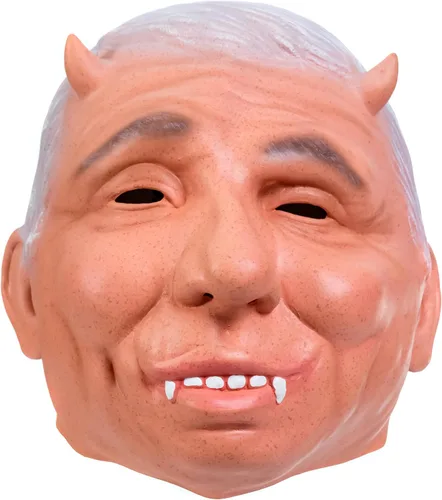 Vista 4 de Máscara de Fauci para Halloween disfraz de Dr Tony Fauci para ancianos máscara realista y aterradora para fiesta de Halloween máscara facial