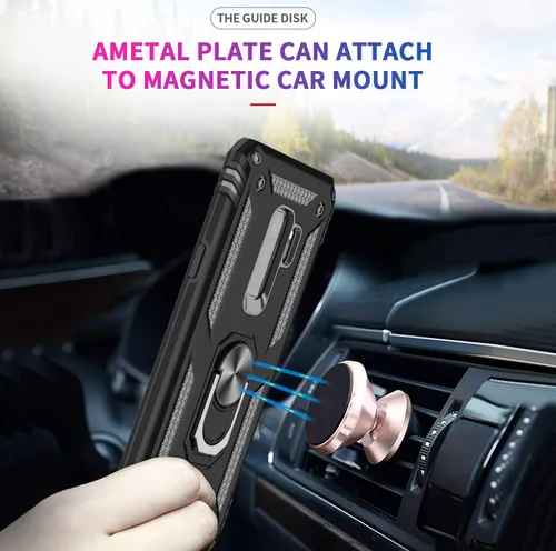Vista 4 de LeYi Funda para Samsung Galaxy S9 Plus, Galaxy S9+ Plus con [paquete de 2] protector de pantalla curvado 3D, [grado militar] soporte de anillo