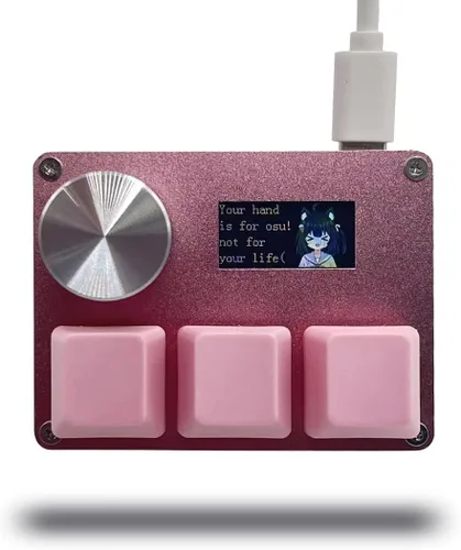 Vista 10 de BTXETUEL SayoDevice O3C Teclado OSU con Interruptores Hall de Disparo Rápido Interruptores Lineales Magnéticos con Perilla y Pantalla, Copiar Pegar