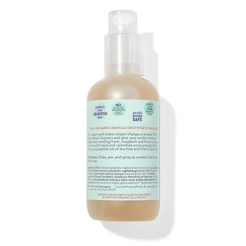 Vista 2 de California Baby Spray para pañales Limpia mejor que las toallitas para bebés Alternativa suave a las toallitas húmedas Aloe calmante