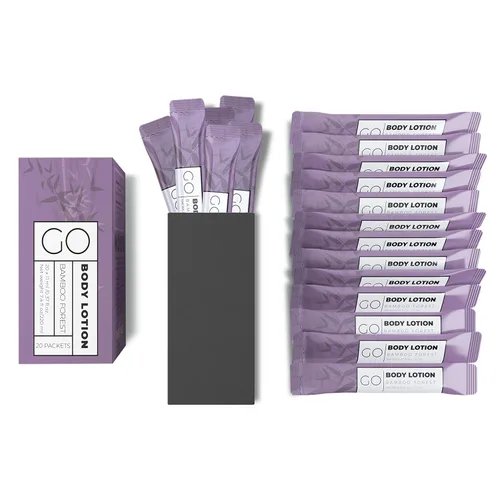 Vista 7 de Go Essentials Paquetes individuales de loción de viaje – Loción corporal y de manos para piel hidratada y artículos de tocador de tamaño de viaje.