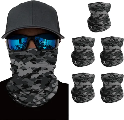 Vista 26 de Máscara facial para hombres y mujeres, protección solar UPF 30+, transpirable, bandana para motocicleta, senderismo, pesca
