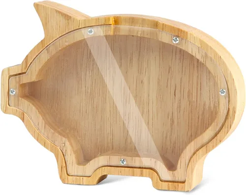 Vista 8 de Banco de monedas personalizado para niños, alcancía de madera personalizada con nombre grabado, caja de dinero de madera, regalo de cumpleaños