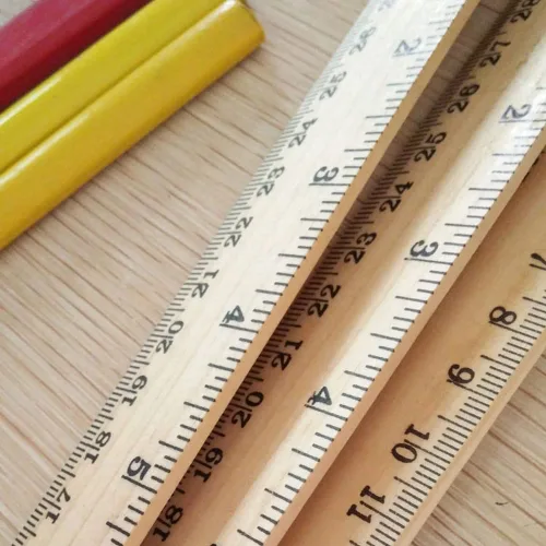 Vista 8 de Paquete de 20 reglas de madera para estudiantes, 2 escalas de 12 pulgadas, regla escolar de oficina, regla de madera precisa de doble cara