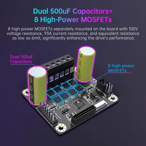 Vista 4 de BIGTREETECH TMC5160T Plus V1.0 Controlador de motor paso a paso StepStick SPI silencioso de alta velocidad de impresión 8V-60V para firmware