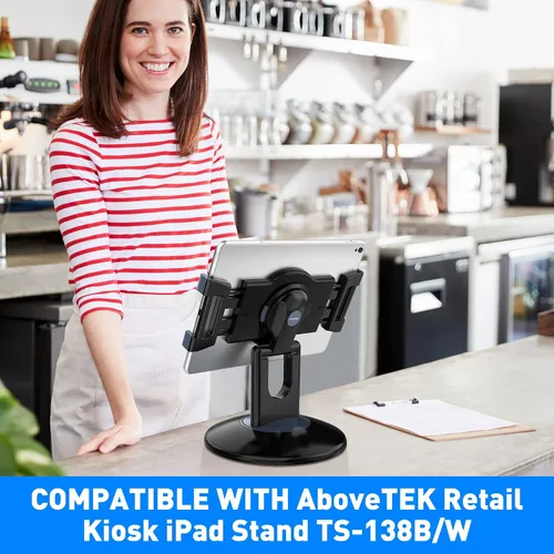 Vista 3 de AboveTEK Soporte para tableta de quiosco al por menor con medida de ancho o altura en el rango de 7.7 "-9.6" (sólo la carta), compatible con soporte