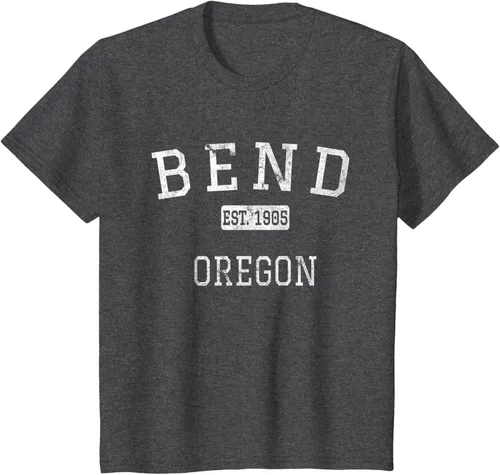 Vista 36 de Bend Oregon OR Camiseta vintage, Negro
