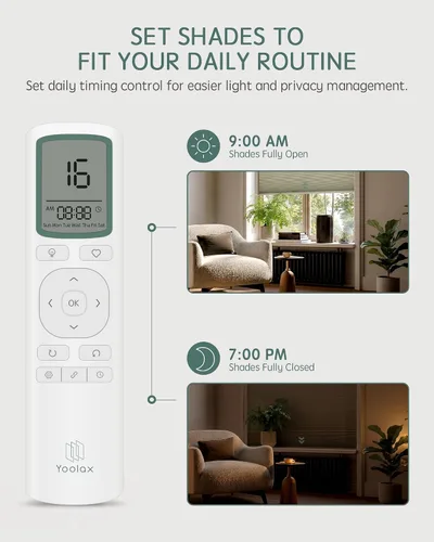 Vista 4 de Yoolax 16-Channel EaseOne Remote, Works with All Yoolax Motorized Shades EaseOne Remote(16-Channel)