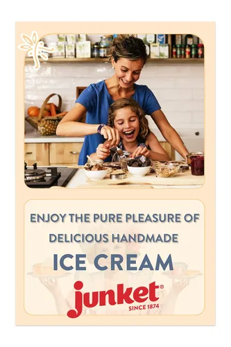 Vista 6 de Junket Mezcla de helado de vainilla: hace 6 cuartos de helado casero antiguo para hacer helados o revolver a mano, solo tienes que añadir leche