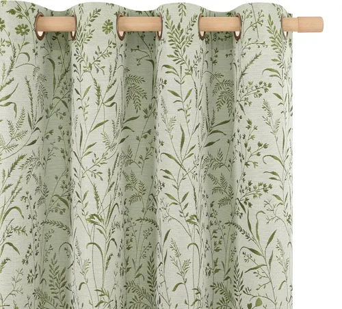Vista 25 de BGment Cortinas de lino beige para dormitorio de 63 pulgadas de largo, cortinas de ventana con ojales y ojales para ventana de sala de estar, 2