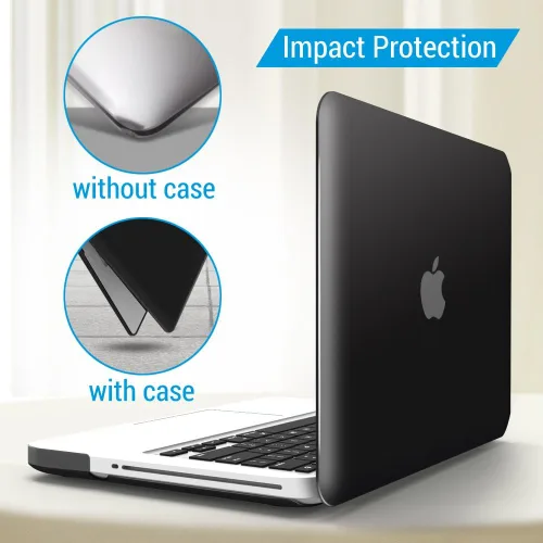 Vista 4 de IBENZER Compatible con MacBook Pro de 13 pulgadas A1278 Release 2012-2008, carcasa rígida de plástico con teclado y cubierta de pantalla para Apple