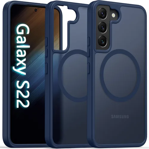 Vista 102 de Oterkin Funda magnética para Samsung Galaxy A17 mate, funda de teléfono A17 compatible con MagSafe esmerilada, translúcida, a prueba de golpes Negro