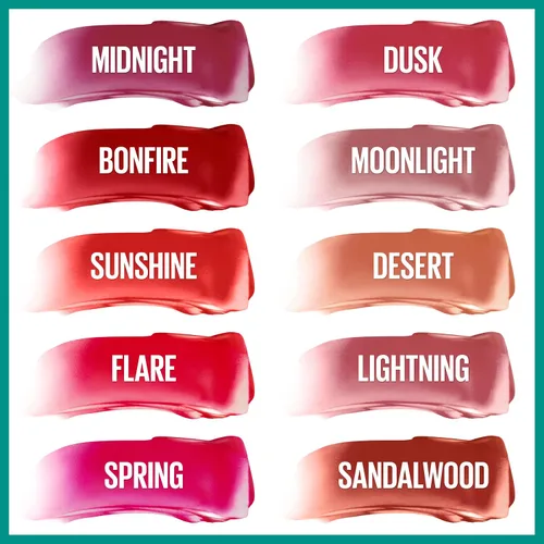 Vista 7 de Maybelline Green Edition Balmy Lip Blush, formulado con aceite de mango, Bonfire, Blue Red, 1 unidad