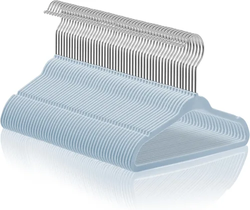 Vista 12 de Casafield 100 perchas de terciopelo para bebé, tamaño de 11 pulgadas para ropa de bebés y niños pequeños, color gris