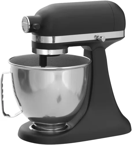 Vista 5 de KitchenAid Artisan Mini Batidora de Pie con Cabezal Inclinable de 3.5 Cuartos - KSM3316X - Negro Mate