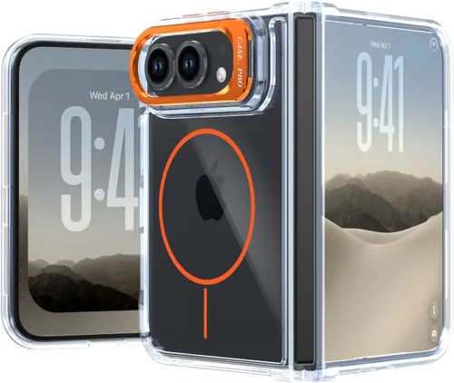 Vista 15 de Funda magnética para iPhone Duo, transparente, negra Negro