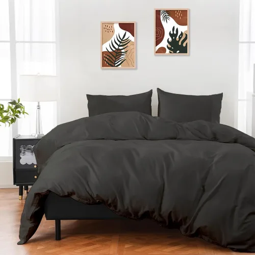 Vista 3 de ARlinen Funda de almohada tamaño Queen estándar, fundas de almohada de algodón sólido burdeos de 20 x 30 pulgadas