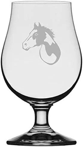 Vista 86 de Abaco Barb Body Horse - Vaso de cerveza Iona grabado (13.25 onzas)