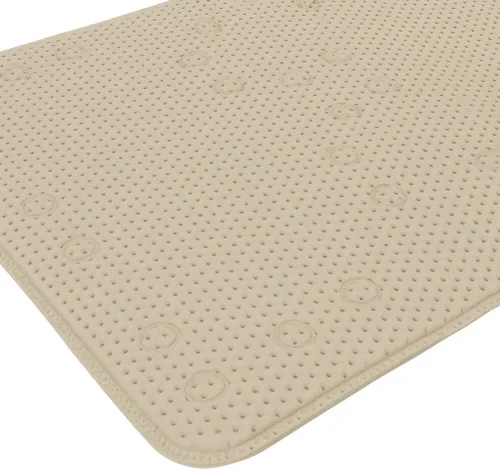 Vista 4 de Alfombra antideslizante para bañera y ducha, textura suave y acolchada, para spa, baño, ducha y baño, 27.5 x 16 pulgadas, con ventosas y agujeros