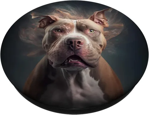Vista 2 de Pitbull - Diseño de perro para PopSockets intercambiables PopGrip