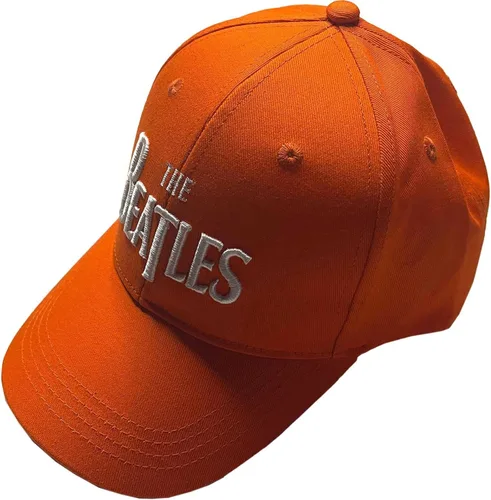 Vista 4 de The Beatles Gorra de béisbol White Drop T Band Logo Oficial Amarillo