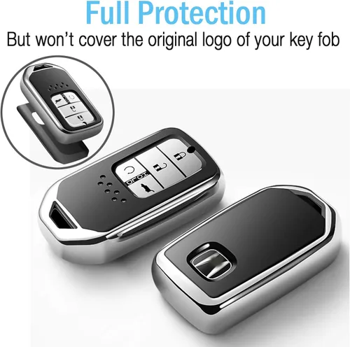 Vista 4 de Intermerge – Cubierta protectora para llave inteligente Honda de poliuretano termoplástico (TPU) suave especial
