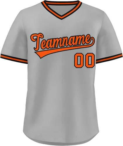 Vista 9 de KXK - Camiseta de béisbol personalizada con nombre y número cosidos, estilo Hip Hop, con cuello en V, atlética, para hombres, mujeres y jóvenes