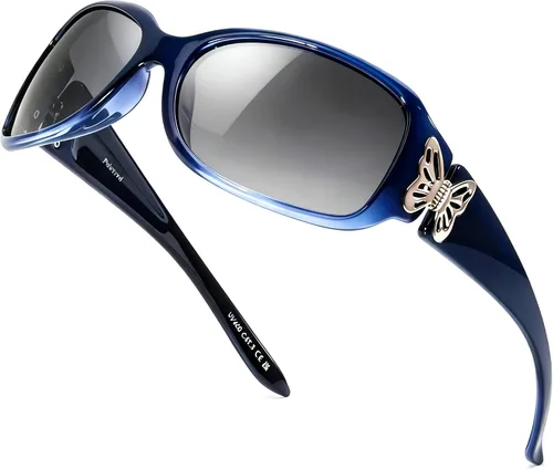 Vista 13 de LVIOE - Lentes de sol polarizadas para mujer, decoración de mariposa a la moda, para conducir y pescar - 99.99% de protección UV