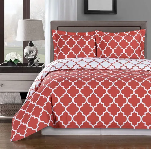 Vista 15 de Royal Hotel Bedding Agnes - Juego de funda de edredón floral de 3 piezas, tamaño King/Cal-King, 100% algodón, 300 hilos de algodón