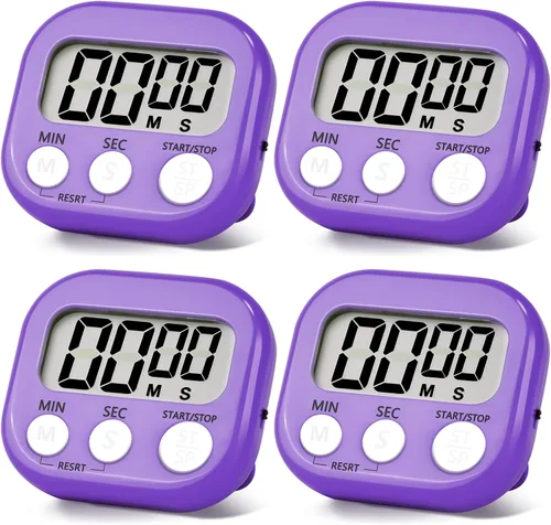 Vista 10 de Paquete de 24 temporizadores digitales de cocina, temporizador digital magnético con pantalla grande, temporizador de cocina con anillo fuerte