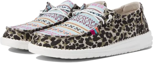 Vista 43 de Hey Dude Wendy Chambray - Zapatos para mujer, mocasines con cordones para mujer, cómodos y ligeros Aurora Blanco 2