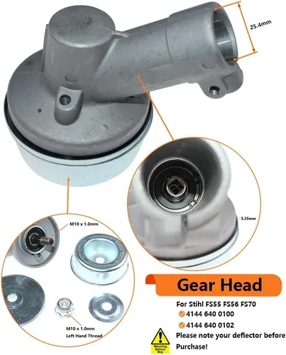 Vista 6 de Cabeza de engranaje para Stihl FS55 FS56 FS70 Brushcutter 4144 640 0100 4144 640 0102
