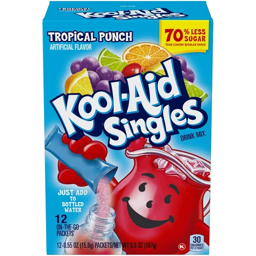 Vista 4 de Kool-aid Singles Tropical Punch 12-.055 Oz Caja 2 cajas