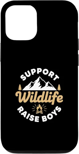 Vista 28 de Parent Support Wildlife Raise Boys - Mom Dad Outdoors Case for iPhone 16