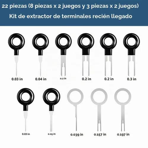 Vista 3 de Kit de herramientas de extracción de terminales, juego de herramientas