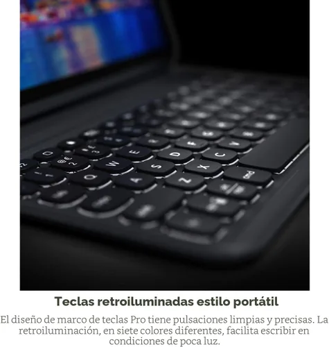 Vista 3 de ZAGG Pro Keys - Funda desmontable y teclado inalámbrico para Apple iPad de 10.2 pulgadas (Gen 9, 8, 7) - Emparejamiento Bluetooth, teclas