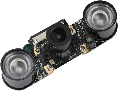 Vista 3 de Raspberry Pi Zero W Módulo de cámara de visión nocturna con longitud focal ajustable de 0.142 in 2 unids sensor IR luz LED Raspberry Pi Zero Cámara