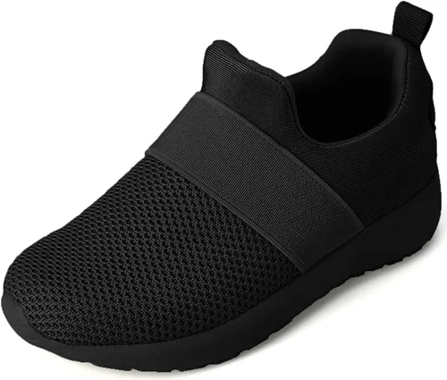 Vista 4 de QIJGS Zapatos deportivos para correr y caminar para niños y niñas