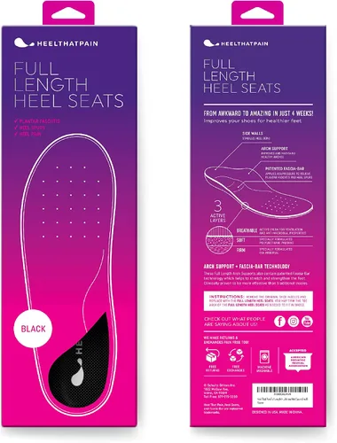 Vista 5 de Heel That Pain Plantillas Seats de suela de arco alto para fascitis plantar, espolones de talón y dolor de talón con tecnología Fascia-Bar